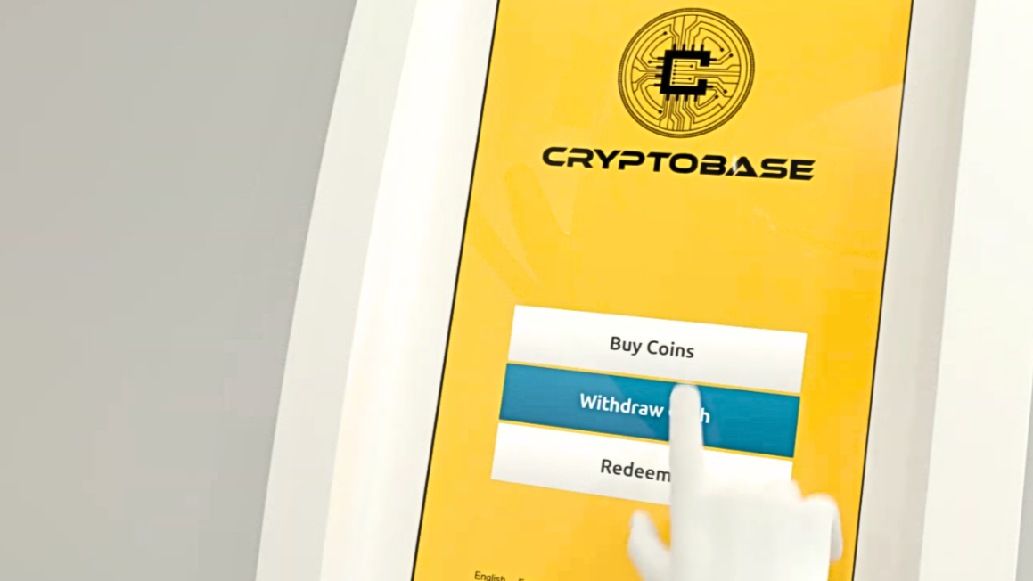 step 1 to buy crypto from a Cryptobase ATM